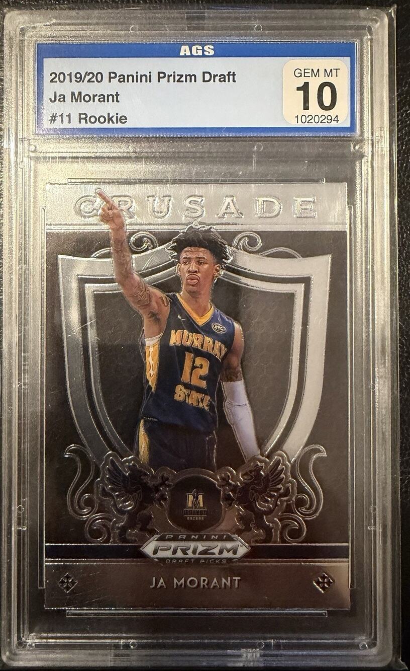 2019 Panini Prizm Draft Picks Ja Morant Rookie #11 Ags 10 Gem Mint Grizzlies